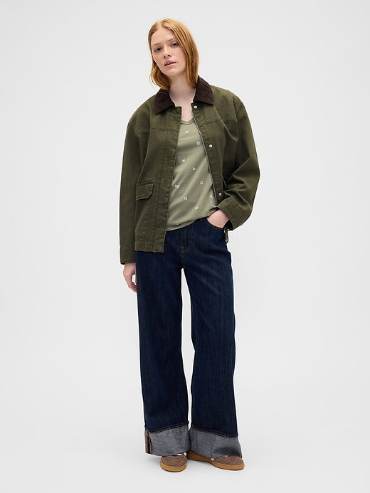 Print V-Green T-Shirt